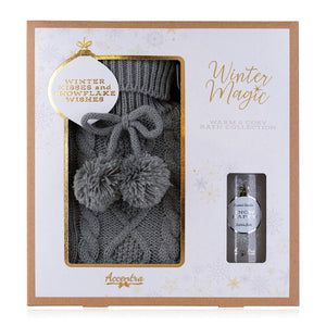 Set cadou Winter Magic cu Spuma de baie si Sticla pentru apa calda - FIXXIA - 6059990