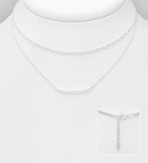 Colier din argint cu lantisor dublu - FIXXIA-24031053