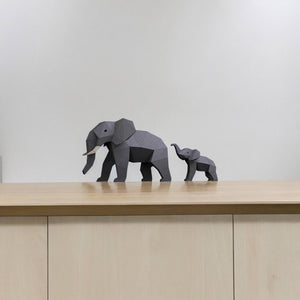 Kit hartie 3D Mama si baby elefant - FIXXIA - 2764313