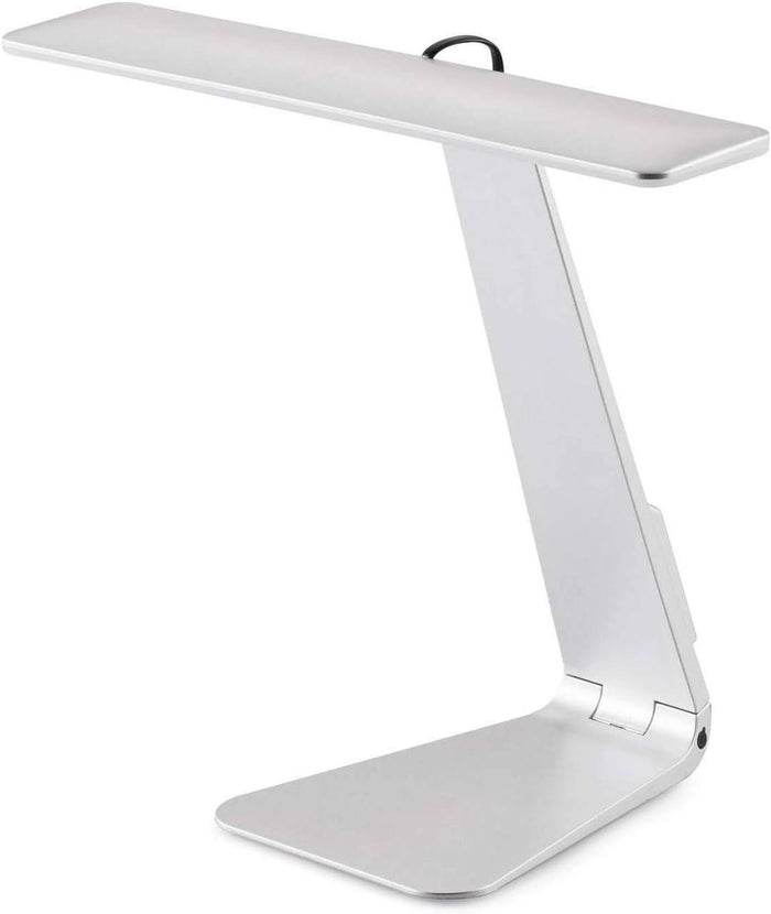 Lampa birou Fixxia Smart Silver LED, 3 luminozitati, incarcare rapida USB-C