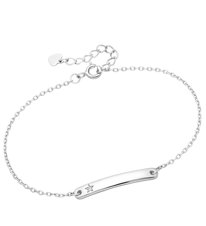 Brățară din argint 925 pentru femei Silver Star, cu steluță din zirconiu, reglabilă