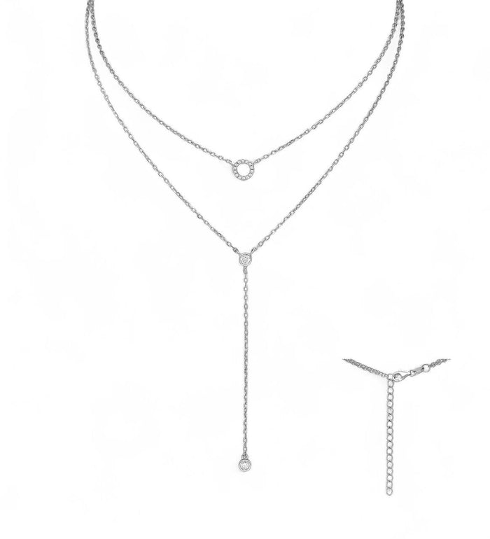 Colier din argint 925 cu dublu lănțișor, model Double Charm, 4,4g