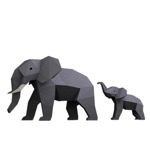 Kit hartie 3D Mama si baby elefant