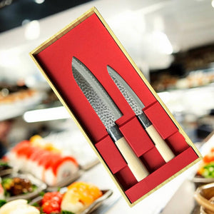 Set 2 Cutite de Bucatarie Japoneze Santoku & Petty - FIXXIA - 87846000