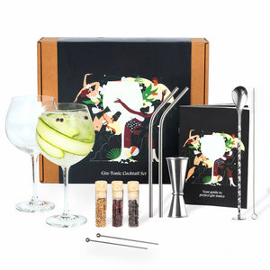 Set cadou Gin Tonic Cocktail 11 piese Silver - FIXXIA - 56571