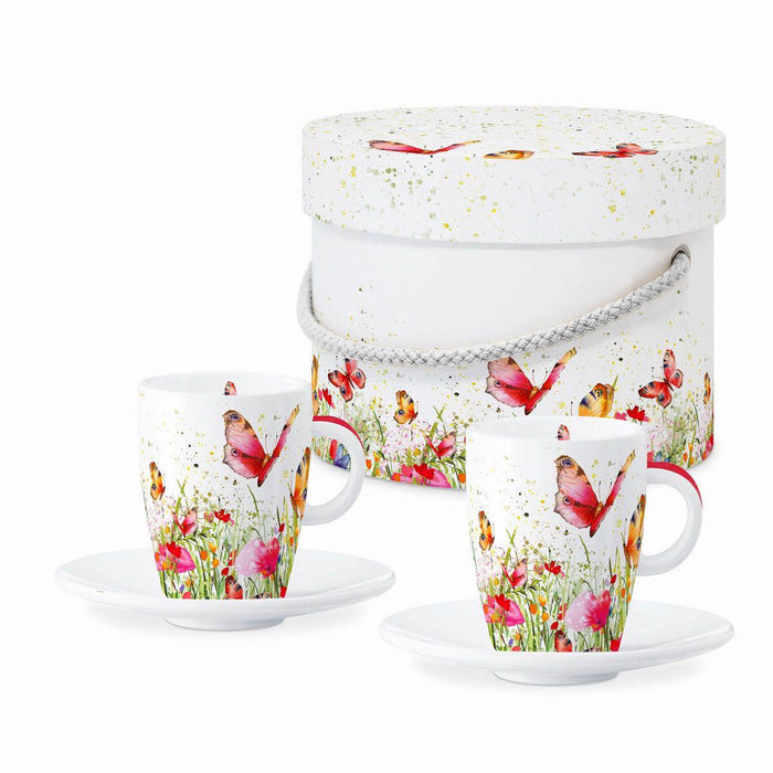 Set cani cadou pentru espresso Flori