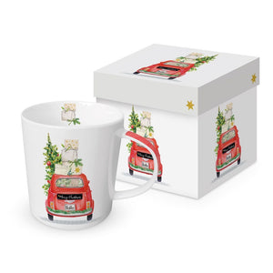 Cana portelan pentru ceai, cafea, Santa, 35-I129WBI27, Cadou, Cadou pentru ea, Cadou pentru el, Cana, Model_Cana cadou