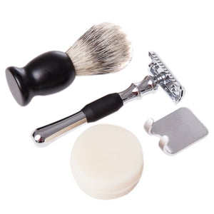 Set cadou barbierit clasic cu Safety Razor, metal, Aparat de ras clasic, Best Seller, Cadou pentru el, Model_Aparat de ras clasic, WBTNA01-CLS