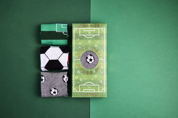 Sosete personalizate, vesele, colorate, 3 perechi, unisex, Cake Day Fotbal Day